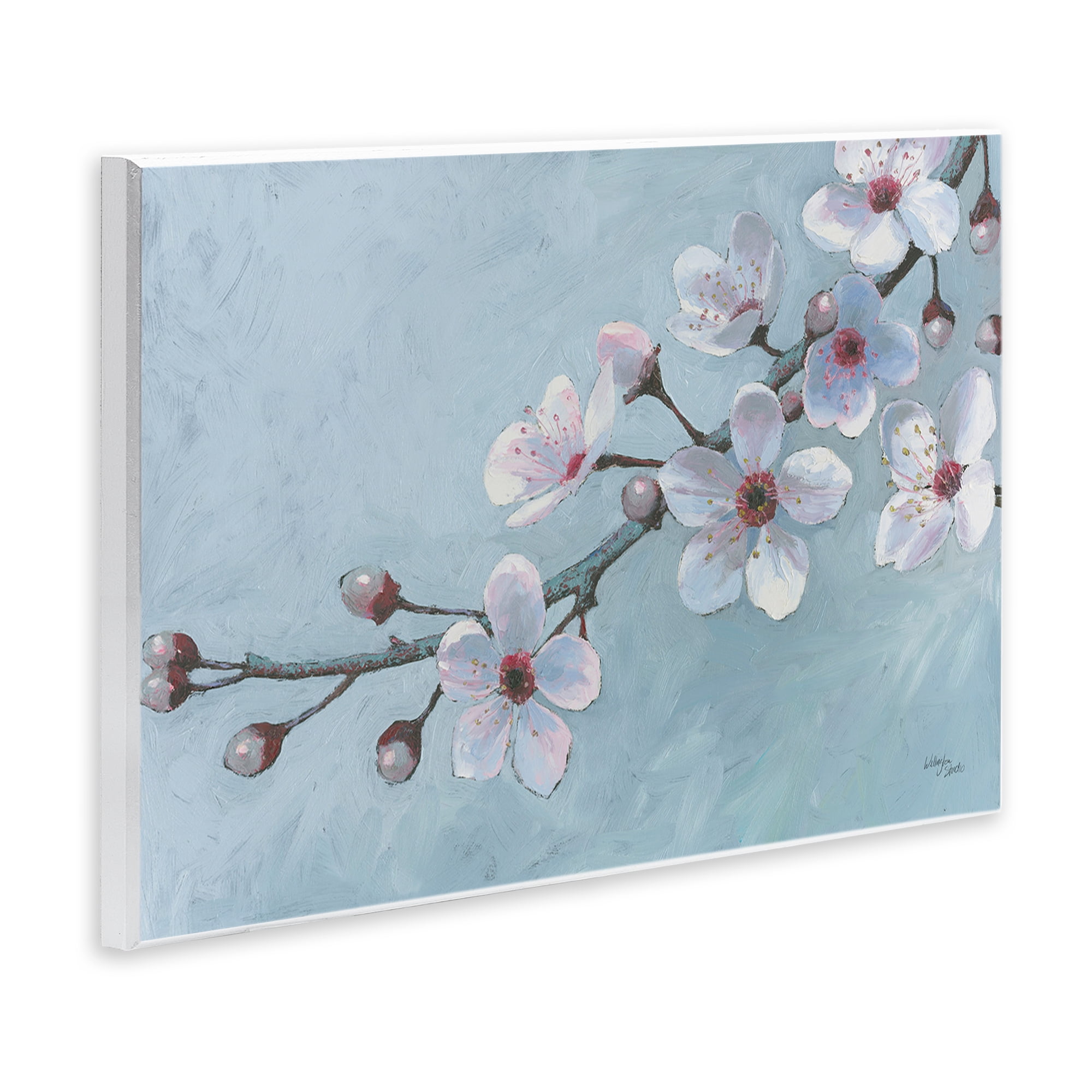Stupell Industries Branch of Blossoms Botanical & Floral Painting Unframed Art Print Wall Art, 19 x 13