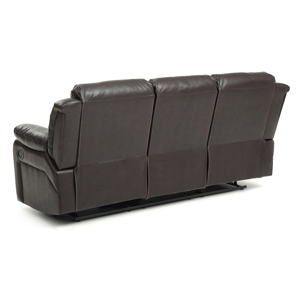Glory Furniture Daria Reclining Sofa in Dark Brown Color