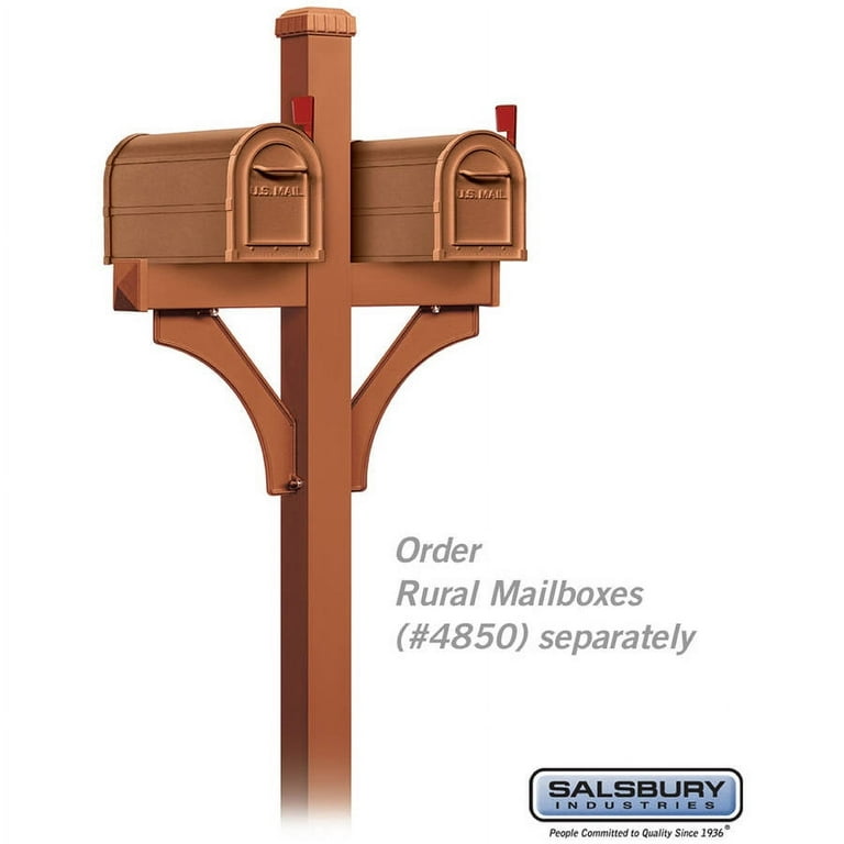 4800 Series Post-Mount Deluxe Rural Mailbox 4800 Series Post-Mount Deluxe Rural Mailbox
