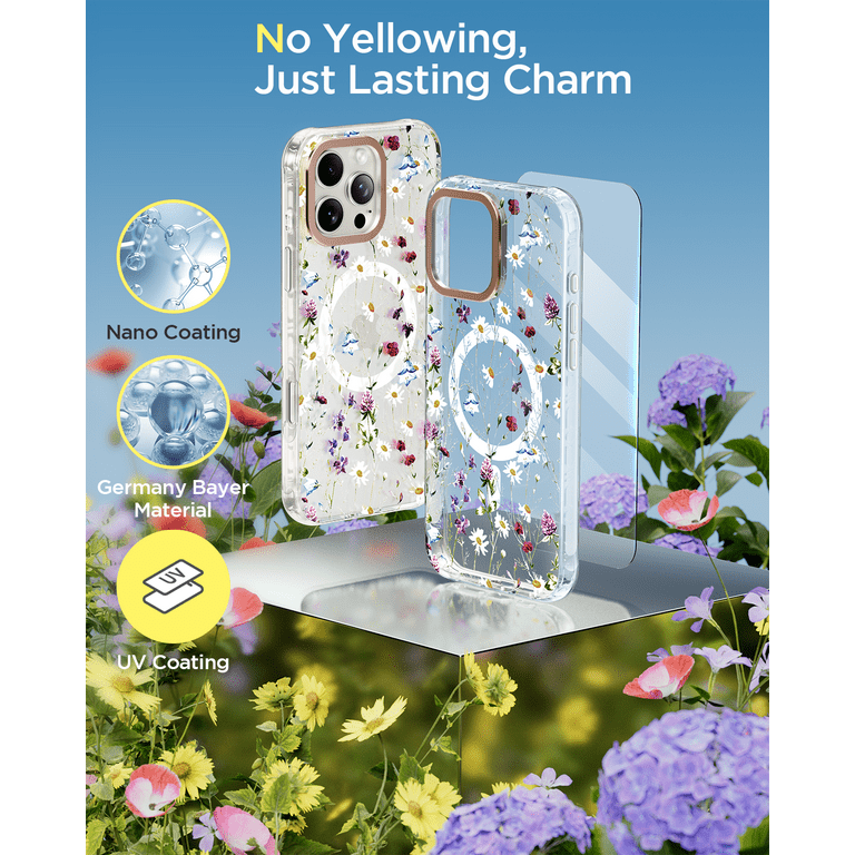 GALAPROX Flower Magnetic iPhone 16 Pro Max Case 6.9'' 2024