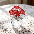 thumbnail image 4 of Mini Crystal Flower Vase Ornament Sparkly Floral Figurine For Home Car Decor, 4 of 6