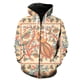 thumbnail image 1 of Sudadera con capucha y cremallera estilo exótico retro para hombre, ropa de calle con estampado 3D genial, estilo Harajuku para adolescentes, moda de manga larga, hip hop, gran oferta unisex 2024, 1 of 6