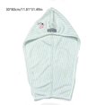 thumbnail image 3 of Striped Cotton Hair Towel Wrap for Women – Anti-Frizz Super Absorbent Quick Drying Hair Turban for Wet Hair Green, 3 of 6