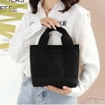 thumbnail image 4 of Bolso de mano para mujer, pequeño, de moda, mini, de lona, cruzado, para hombro, color negro, 4 of 5