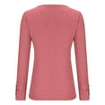 thumbnail image 5 of ZyeKqe Long Sleeve Shirts for Women Scoop Neck Going out Tops Button up Shirts Ribbed Knit Stretchy Slim Fitted Tees, 5 of 5