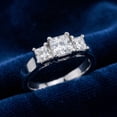 thumbnail image 4 of Pompeii 1ct Three Stone Princess Cut Diamond Engagement Ring 14K White Gold (H/I,I1), 4 of 6