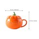 thumbnail image 4 of Juego de Taza de Cerámica Creativa con Forma de Calabaza para Halloween con Cuchara (Naranja), 4 of 5