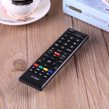 Telecomando Sostitutivo CT-8037 Per TV Toshiba: Compatibile Con 40L3400, 40L3400U, 50L3400, Nero