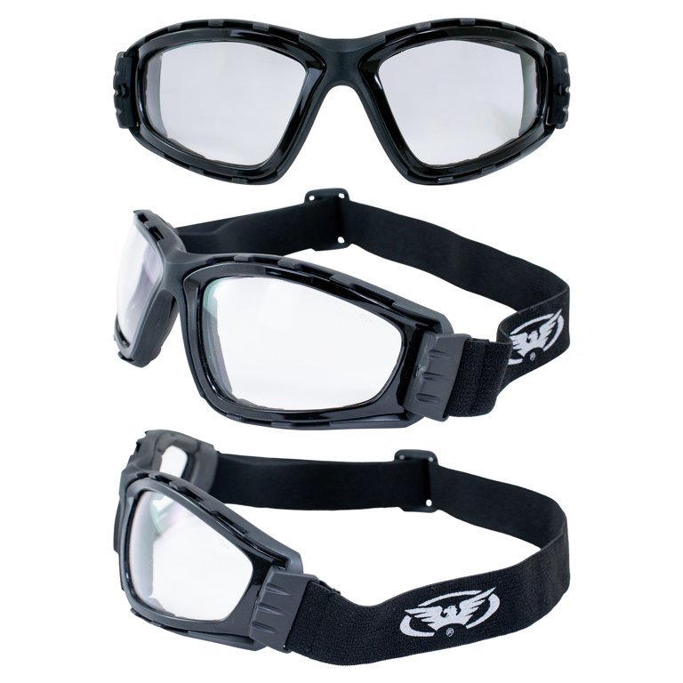 Global Vision Trip Motorcycle Goggles Gloss and Matte Black