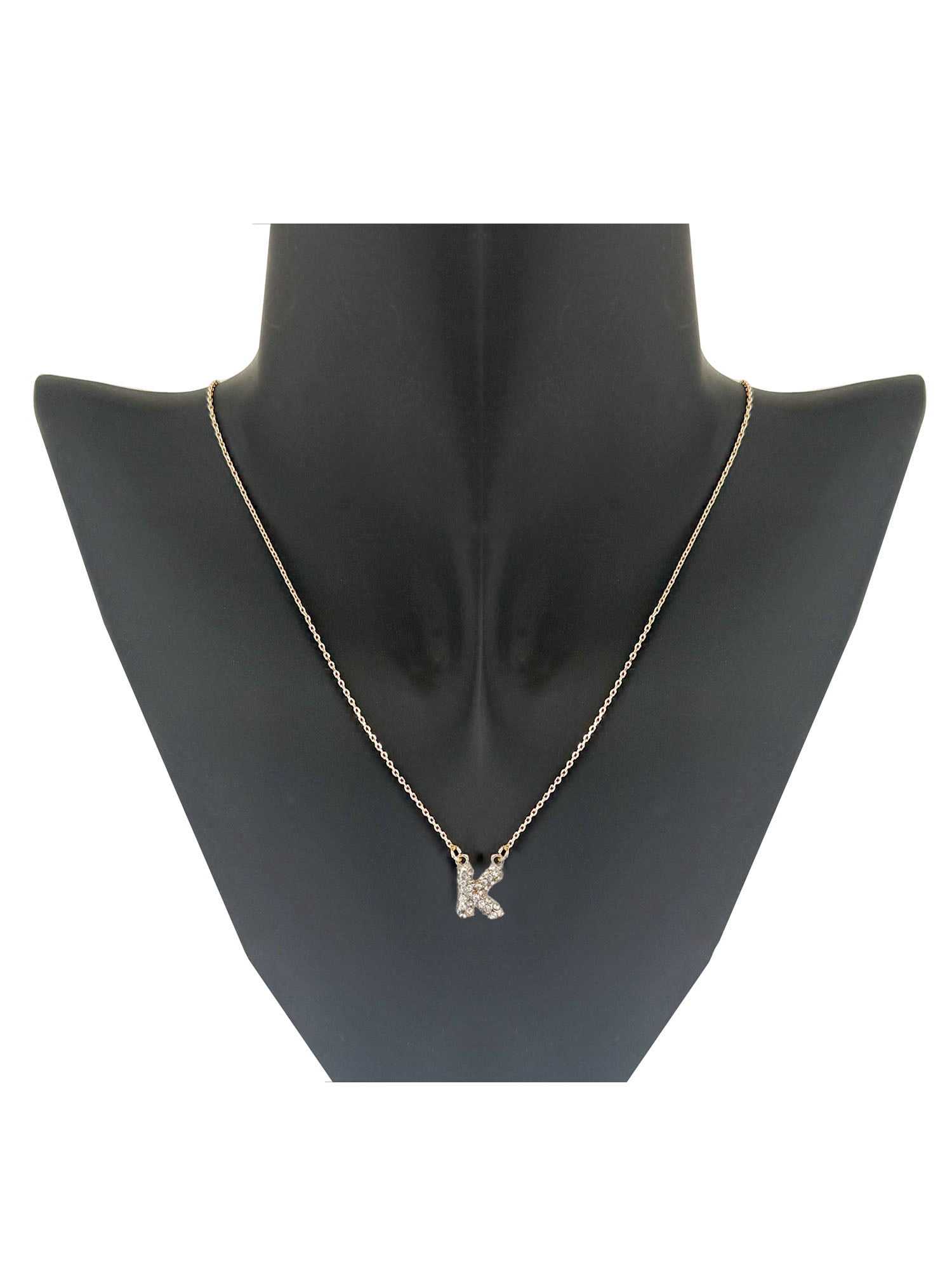 No Boundaries Women’s Initial K Pave Stones Necklace