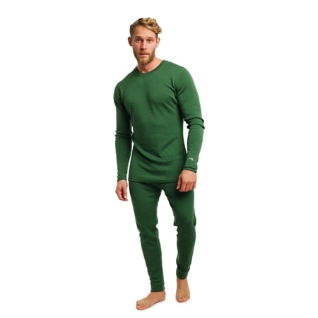 Merino.tech Merino Wool Base Layer Mens Set - Heavyweight Midweight Lite Merino Wool Thermal Underwear For Men Top Bottom