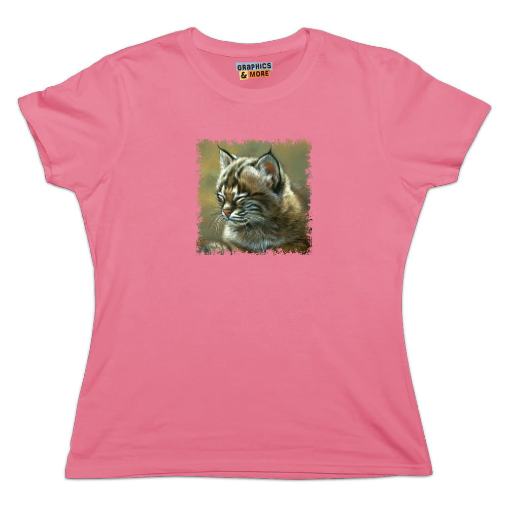 Graphics and More - Baby Young Bobcat Kitten Women's Novelty T-Shirt ...