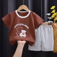 thumbnail image 2 of UAYOTSE Boys Girls Spring Summer Pajama Set Kids short Sleeve Sleepwear with Pockets,Sizes 7-8 Years, 2 of 4