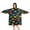 Black Colorful Dinosaurs, variant on Wearable Oversized Blanket,Black Colorful Dinosaurs Silhouette Pattern Wearable Blanket Hoodie for Adults,Cozy Hooded Blankets with Super Pockets,Super Warm Fuzzy Pullover for Women & Men