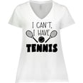 thumbnail image 3 of Inktastic I Can't, I Have Tennis Women's Plus Size V-Neck T-Shirt, 3 of 5