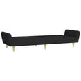 thumbnail image 6 of vidaXL 2-Seater Sofa Bed with Footstool Black Fabric, 6 of 16