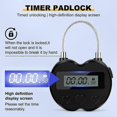 thumbnail image 4 of Electronic Time Lock with LCD Display, Waterproof USB Rechargeable Padlock for Travel, 4 of 5
