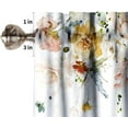 thumbnail image 4 of Eucalyptus Leaf Floral Kitchen Curtain Set, Plant Watercolor Wildflower Spring Botanical Farmhouse Window Valances and Tier Set for Home Living Room Café Décor 54''x18'' & 27''x24''x2, 3 Panels, 4 of 4