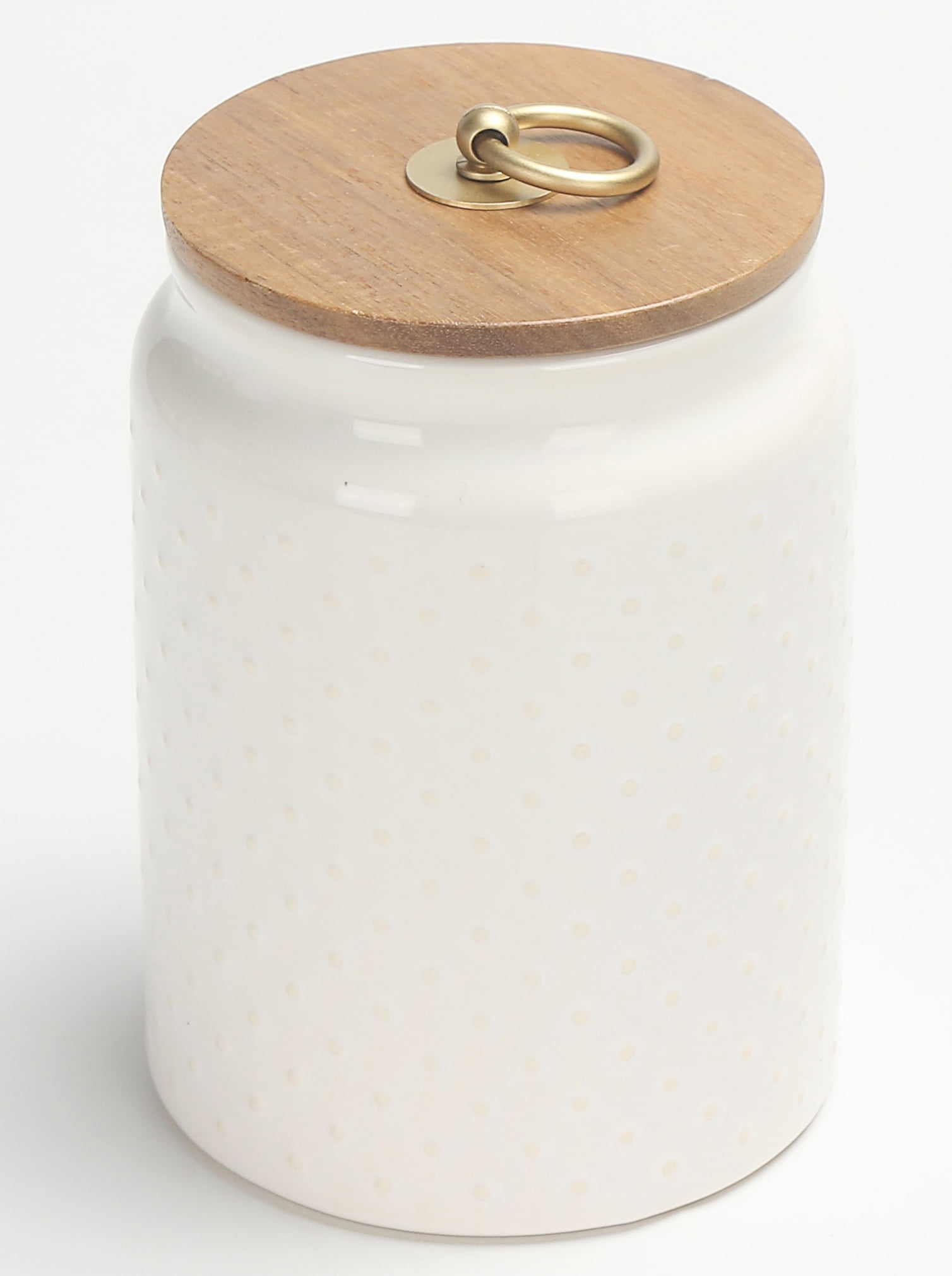 Better Homes & Gardens Ceramic Medium Dot Hobnail Canister