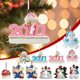 thumbnail image 5 of 2 EmbalarDIY decoraciones de muñecas de Navidad colgante cartel, árbol de Navidad fiesta producto familiar personalizado decoraciones familiares regalo para amigos familia (2021 rosa), 5 of 5