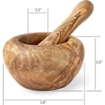 thumbnail image 4 of Forest Decor Olivewood Mortar and Pestle Set - Premium Wood Herb and Spice Grinder - Essential Kitchen Accessories for Fast & Efficient Herb Grinding - Wooden Chopper and Crusher - Smooth Large, 4 of 5