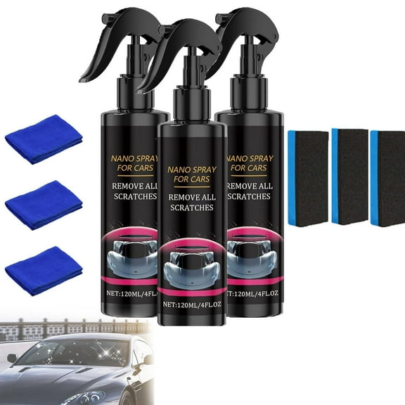 Peachloft Car Spray, Ceramic Shine Spray for Vehicles, 3-in-1 Scratch Repair & Paint Protection, Multifunctional Coating Renewal Agentspray, Quick Waterless Wash High-Gloss Finish (360ml)