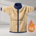 thumbnail image 5 of Levmjia Men's Heavyweight Polar Fleece Jacket Solid Color Zip Up Stand Collar Long Sleeve Coat Plush Lined Warm Outerwear Plus Size M-5XL, 5 of 8