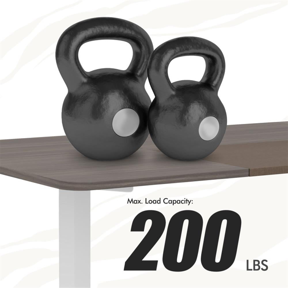 Demi Bonn 55" Electric Height Adjustable Computer Desk with Hook, Small Home Office Desk Study Writing Table, Dark Gray