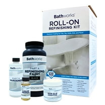 Bathworks Roll-On Application Tub and Tile Refinishing Kit with Non-Slip, Black