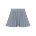 thumbnail image 4 of Oyolan Women's Casual Basic Flared Skirts High Waist Pleated A-line Mini Skirt Elastic Waistband Grey One Size, 4 of 7