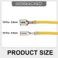thumbnail image 2 of Paquete de 20 Terminales de Crimpado de Espiga Femenina con Manga Aislante 2.8mm & 4.8mm, Kit de Conectores Rápidos de Espiga Femenina con Cables de 20cm, Cubierta Retardante de Llama, Amarillo, 2 of 5