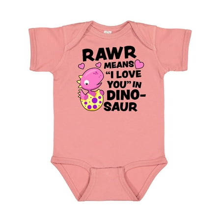 

Inktastic Rawr Means I Love You in Dinosaur Valentine in Pink Gift Baby Girl Bodysuit