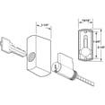 thumbnail image 2 of Prime-Line Sliding Door Keyed Locking Unit in White Diecast, 1-3/4 in. Hole Centers, 2 of 2