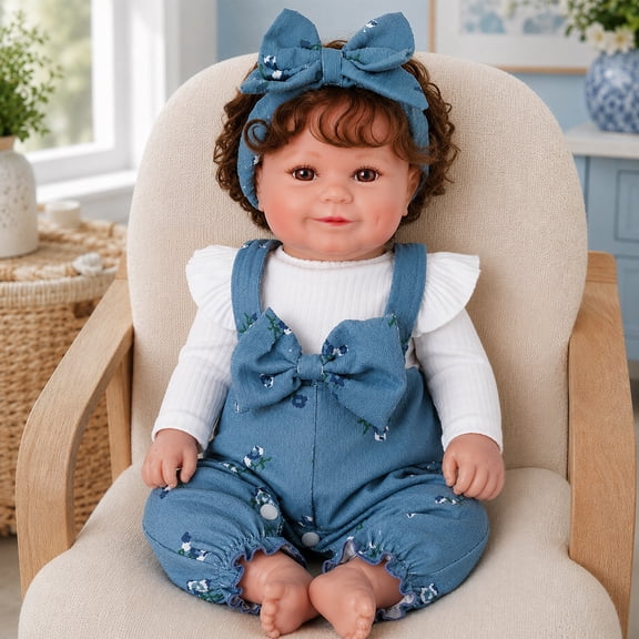 RSG 20 Inch Realistic Reborn Baby Dolls,Cute Lifelike Baby Doll with Soft Cloth Body, Poseable Real Life Baby Dolls with Bottle and Accessories for 3 Years Old Girl Gifts, Pretend Play
