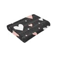 thumbnail image 6 of Wijzvio Pink White Heart Throw Blanket Soft Fuzzy Fleece Blanket For Couch Bed Living Room Decoration 50"X40", 6 of 9