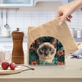 thumbnail image 2 of Yayeee Napkin Holder for Table Kitchen Paper Tissue Organization, Flowers and Cat, 2 of 8