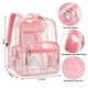 thumbnail image 4 of Mochila Fuyicat Heavy Duty, PVC transparente, rosa, 4 of 5