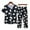 Black, variant on Pajama Sets for Women 2 Piece Baggy Loungewear Set Flower Printed Short Sleeve Tops with Elestic Waist Capri Pants Sleepwear