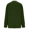 thumbnail image 5 of ClodeEU Womens V Neck Sweatshirts ,Long Sleeve Loose Fit Lightweight Pullover, Fall Clothes Tops Green,Womens Plus M, 5 of 8
