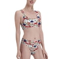 thumbnail image 4 of High Waisted Bikini Sets For Women, Colorful Mushrooms (2) Swimsuits Tummy Control, Two Pieces Bathing Suit, 4 of 8