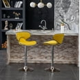 thumbnail image 4 of Velvet Upholstered Adjustable Swivel Barstool, Set of 2, 4 of 9