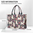 thumbnail image 3 of Large Capacity Tote Bag,Shih Tzu Dog and Flower Floral Handbag Fashion Luxury Tote Bag,15.7"x13"x 5.1" Inches,Laptop Compatible, 3 of 6