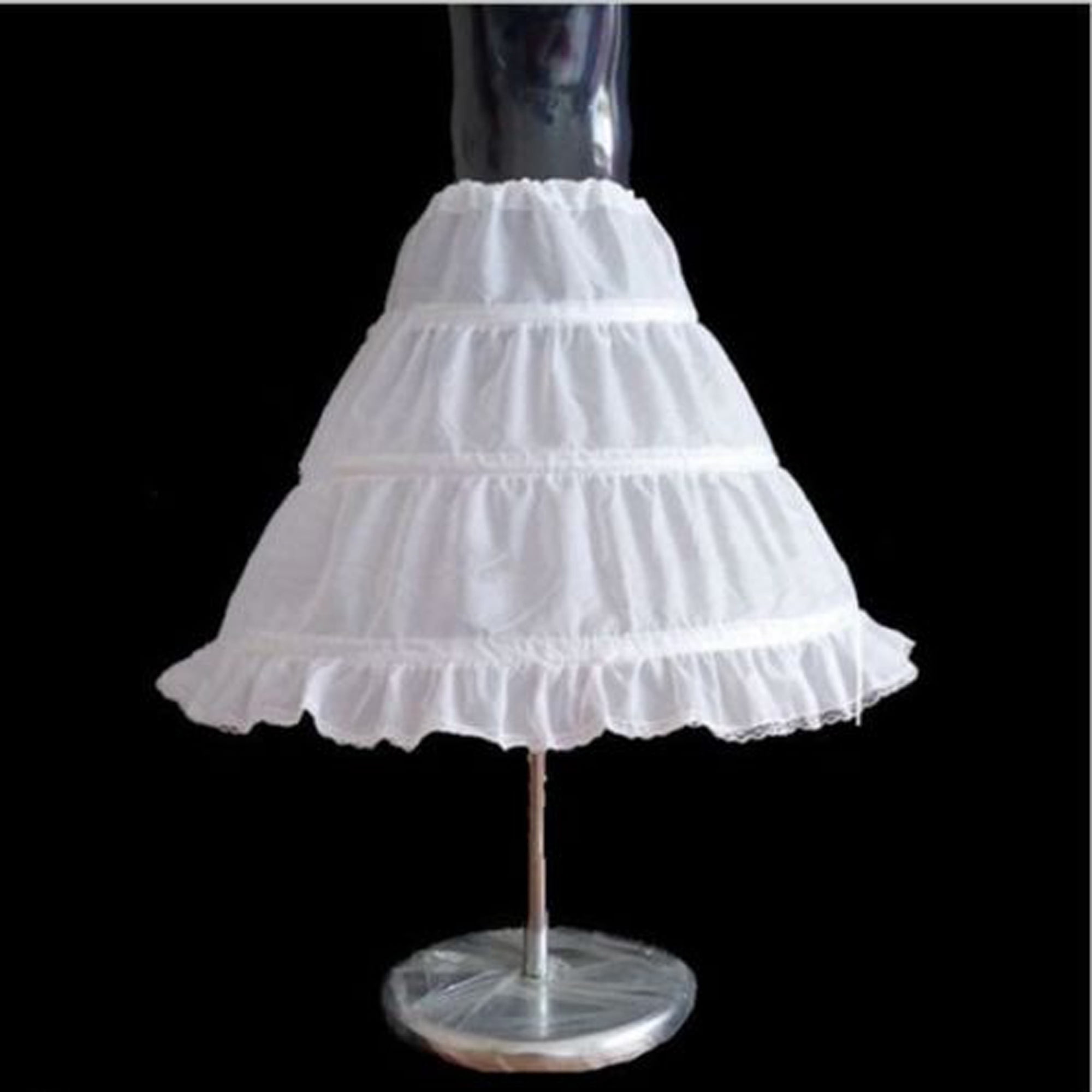 Gwiyeopda Toddler Kids Girl Petticoat Flower Princess 3Hoop Crinoline Underskirt Bridal Slips