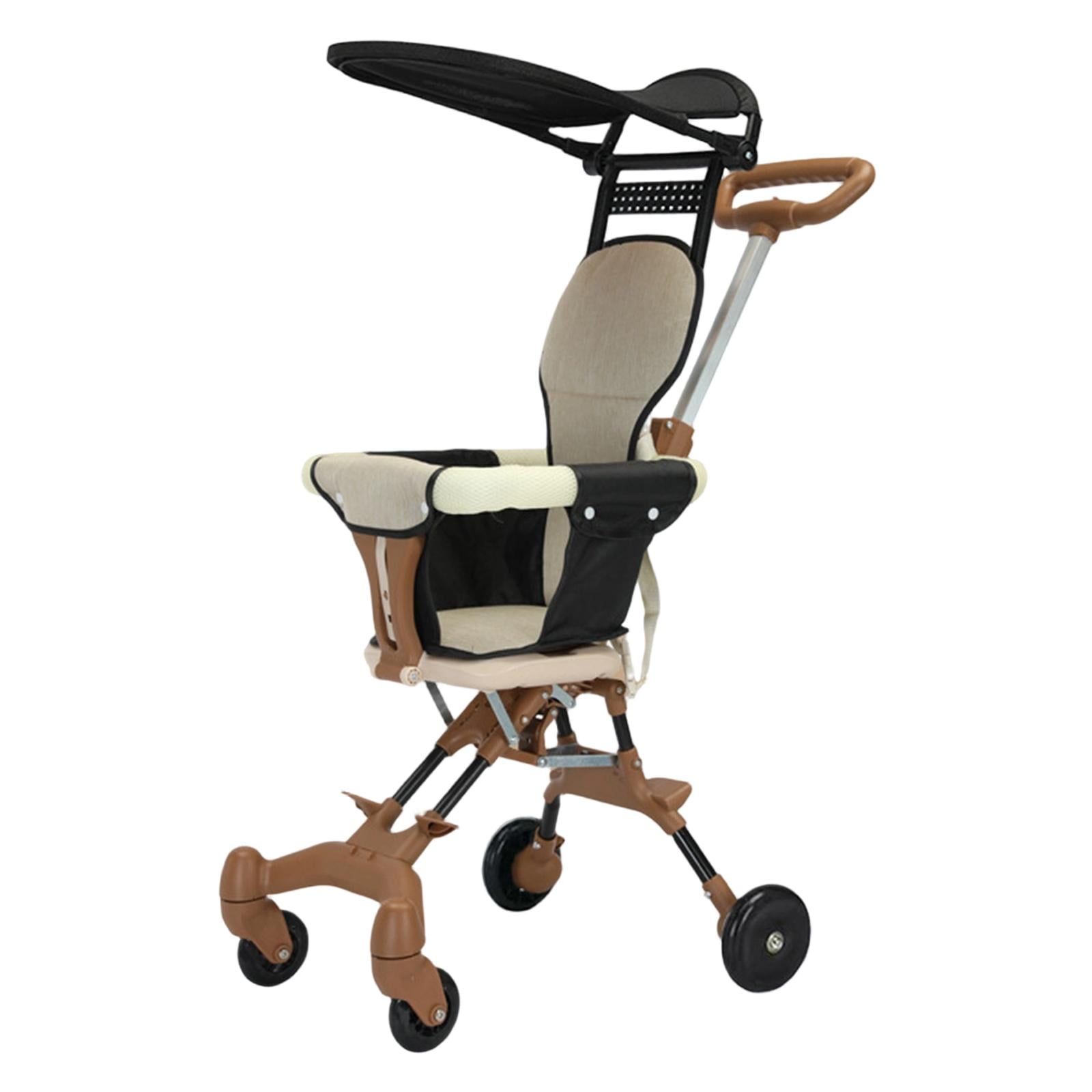 Travel Stroller Baby Pram Pushchair Lightweight Metal Frame Adjustable Handlebar for Toddlers Outdoor Use