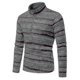 thumbnail image 3 of Jersey con media cremallera y cuello alto para hombre, Top de punto floral de estilo famoso a la moda, 3 of 5