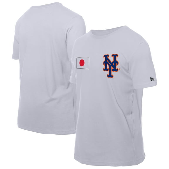 Men's New Era White New York Mets Japanese Flag T-Shirt