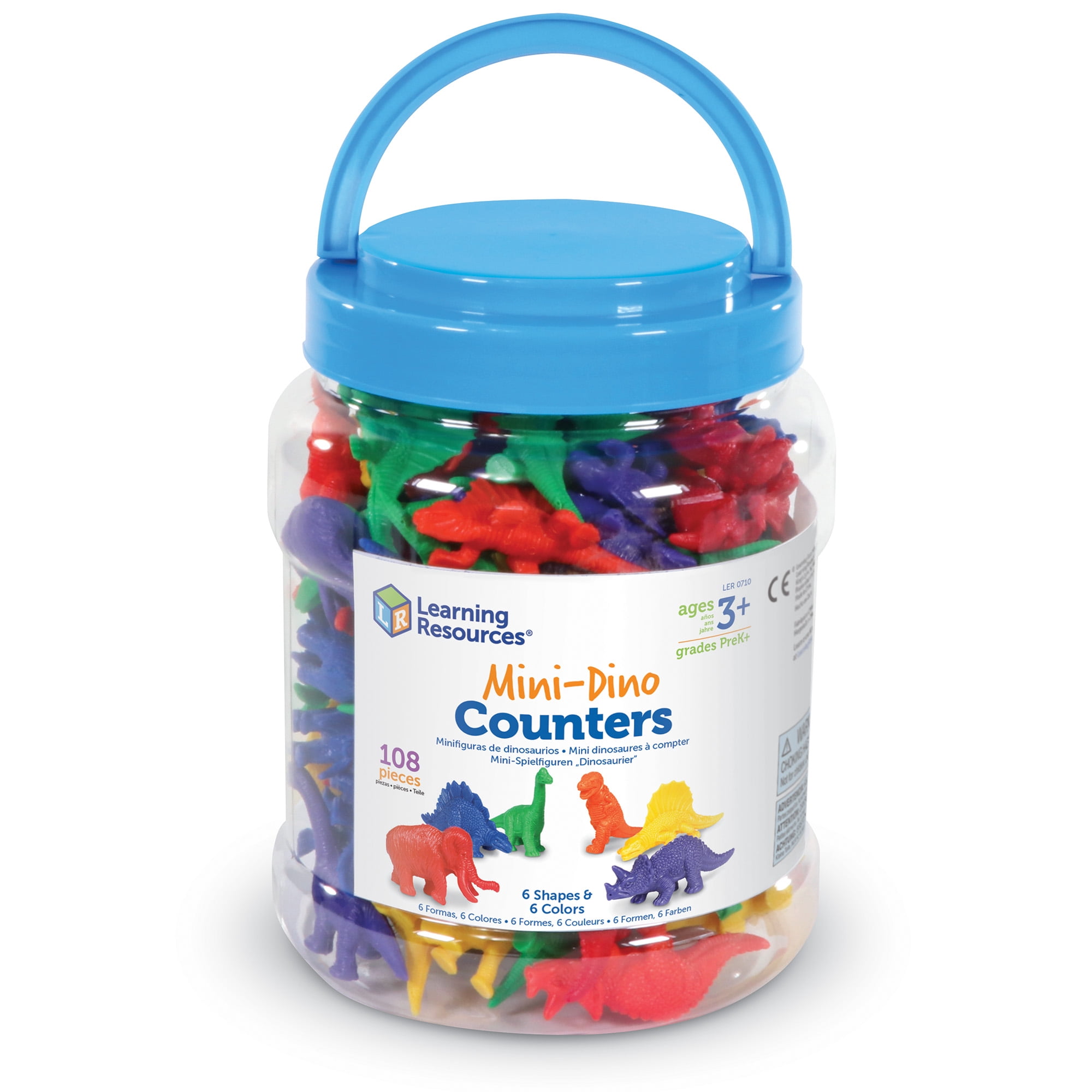 Learning Resources Mini-Dino Counters - 108 Pieces, boys and Girls Ages 3+ Toddler Learning Toys, Dinosaurs for Toddlers,