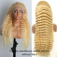 thumbnail image 2 of 22 Inch Blonde Wig Human Hair 613 13x4 Lace Front Wig Human Hair 613 Deep Wave HD Lace Front Wigs 200% Density Pre Plucked With Baby Hair for Women, 2 of 7