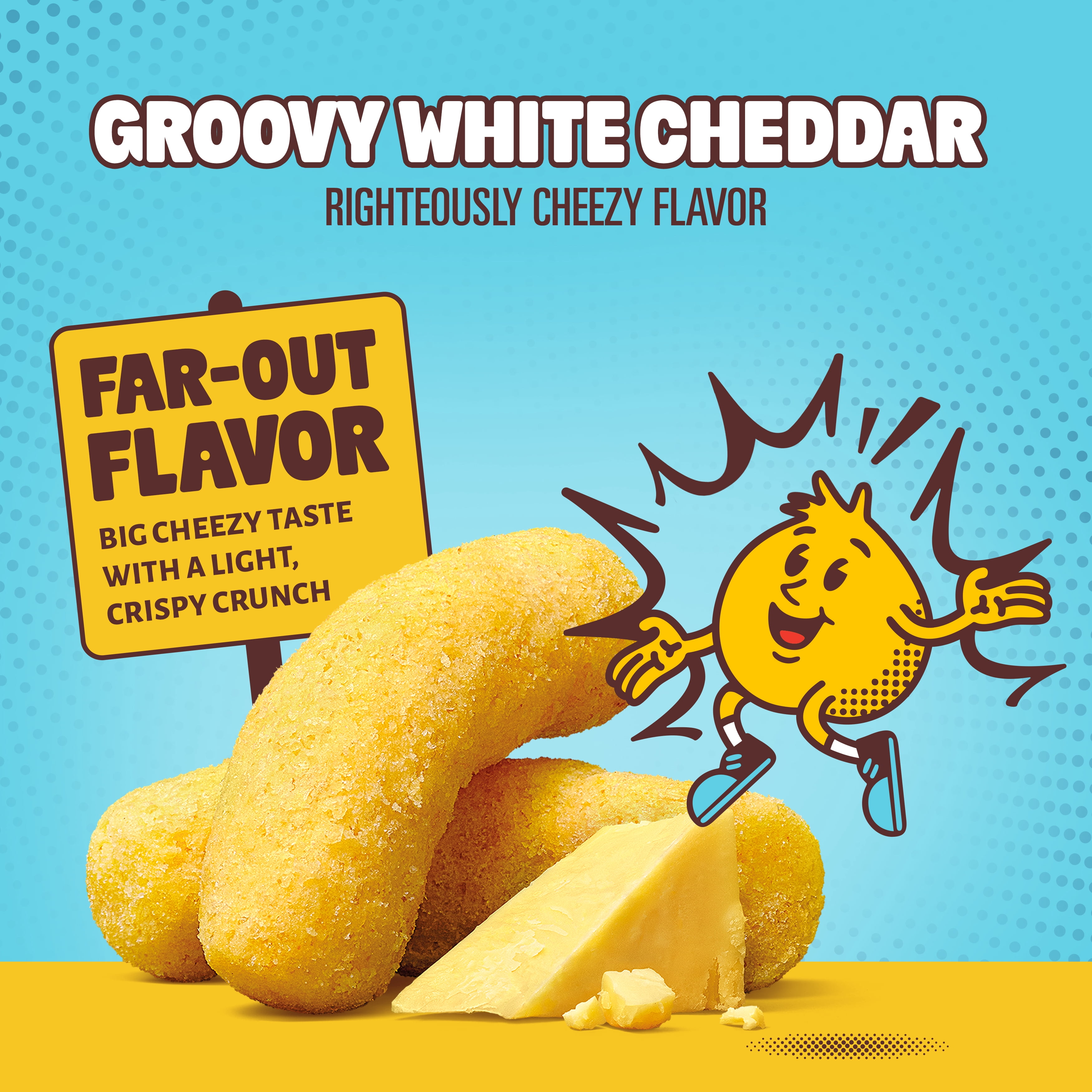 HIPPEAS Chickpea Puffs, Groovy White Cheddar, Gluten Free, Dairy Free, 4g Protein, 0.8 oz, 6 Pack