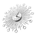 thumbnail image 2 of Vintage Metal Art Crystal Wall Clock Luxury Diamond Morden Wall Clock Clock Design Home Decor, 2 of 6